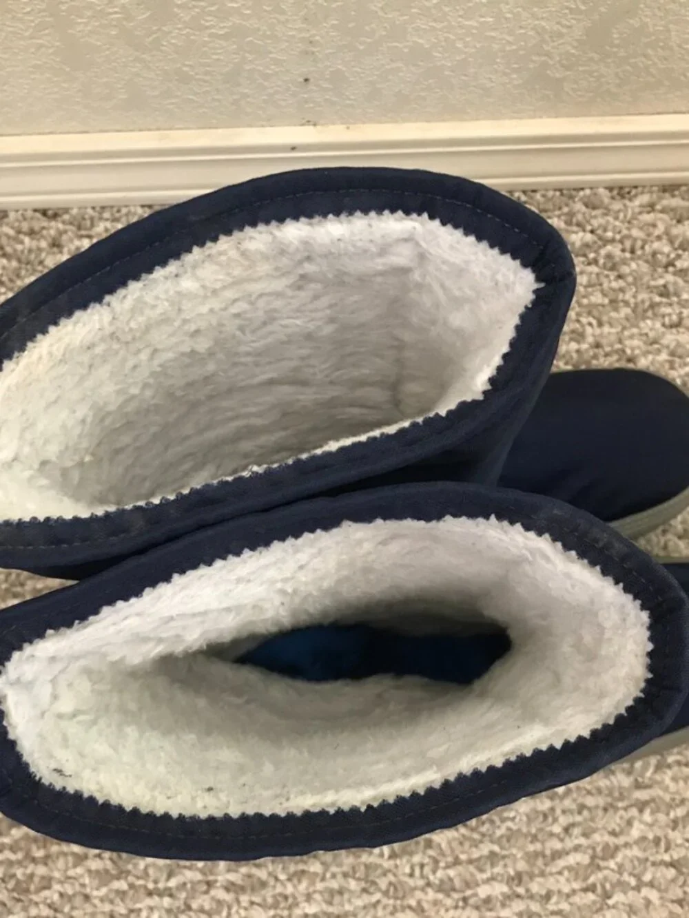 vintage TECHNICA lined moon boots size 45-46 blue and grey made in Italy